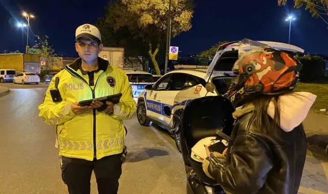 İstanbul'da motosiklet sürücülerine yönelik denetim yapıldı