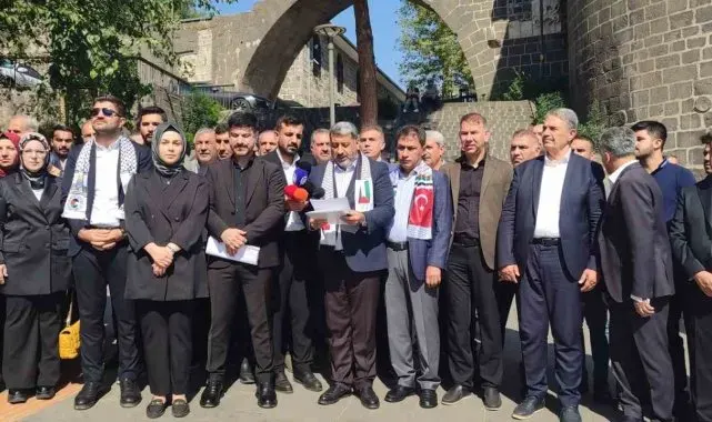 Diyarbakır'dan Cumhurbaşkanı Erdoğan liderliğinde Filistin'e destek mesajı