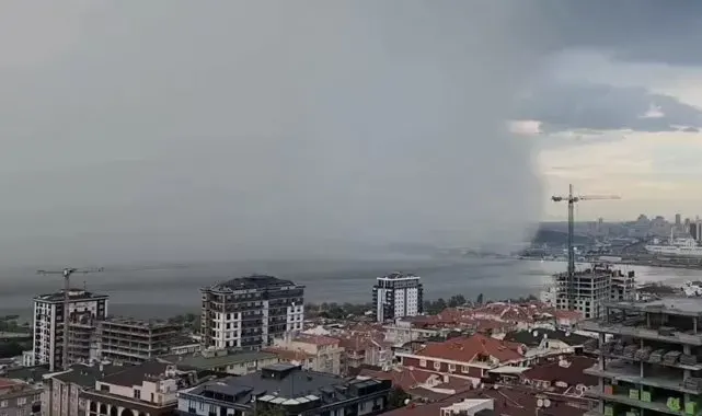 Yağmur bulutlarının gelişi böyle görüntülendi