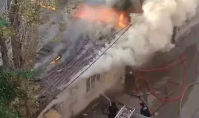 Bursa'da tek katlı ev alevlere teslim