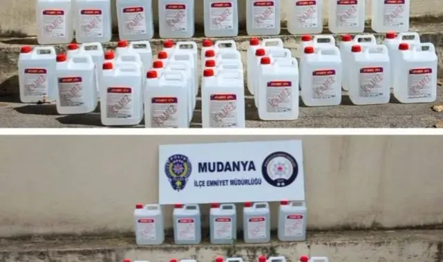Mudanya'da 260 litre etil alkol ele geçirildi