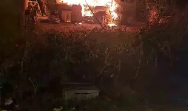 Batman'da ahır yangını