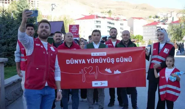 Bayburt'ta 'Dünya Yürüyüş Günü' dolayısıyla yürüyüş yapıldı