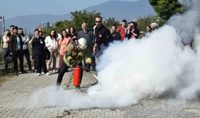 Yangınla mücadele eğitimi verildi