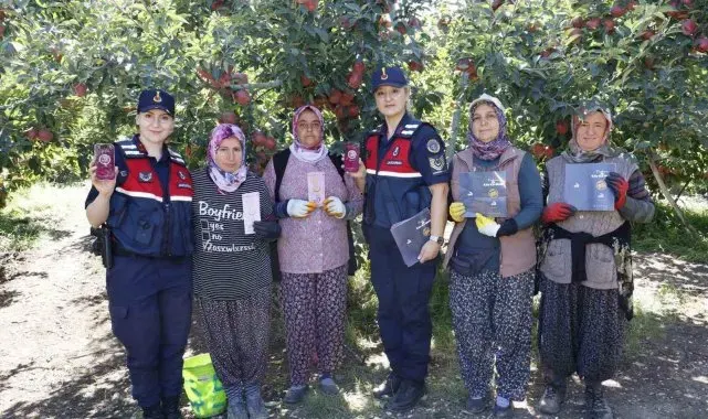 Jandarma ekipleri işçilere yönelik farkındalık eğitimi gerçekleştirdi