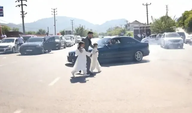 Sünnet düğününde drift pahalıya patladı