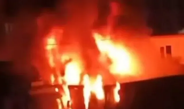 Bursa'da konteynır alev topuna döndü
