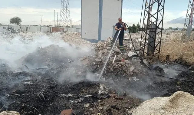 Antakya'da çöplük yangını