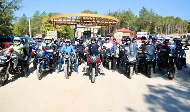 Vali Aslan motosiklet turuna katıldı