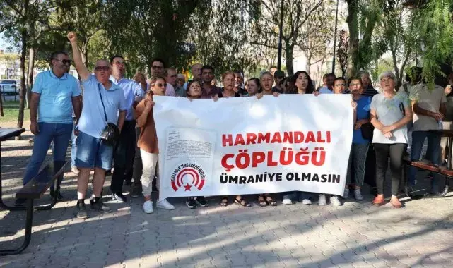 İzmirlilerden 'Harmandalı çöplüğü' kapatılsın eylemi