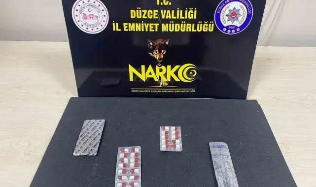 Düzce'de uyuşturucu hap ele geçirildi, 1 kişi tutuklandı