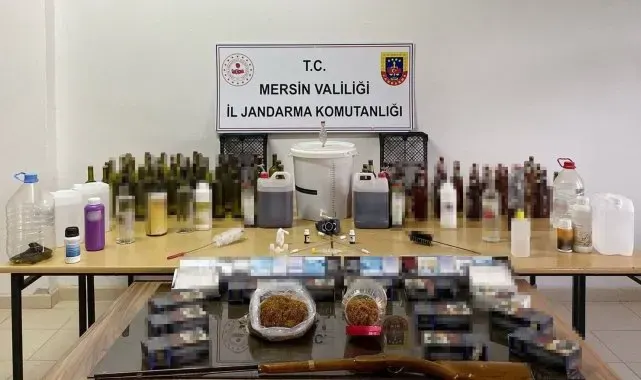 Mersin'de sahte içki operasyonu: 124 litre sahte içki ele geçirildi