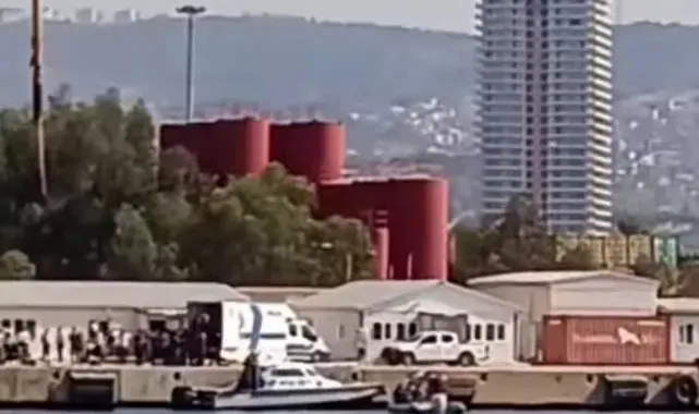 İzmir Alsancak Limanı'nda araç denize düştü