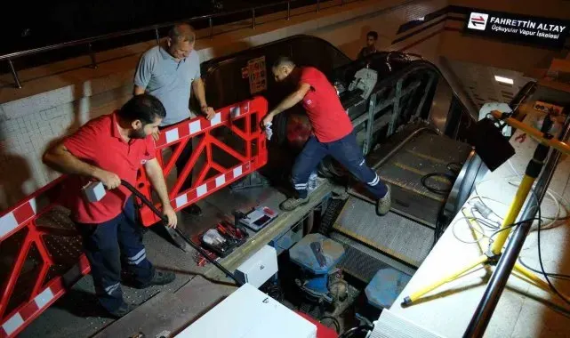 Bakıma alınan yürüyen merdivenler ekim sonuna hazır