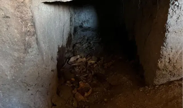 Gaziantep'te temel kazısı yapılırken Roma dönemine ait mezar bulundu