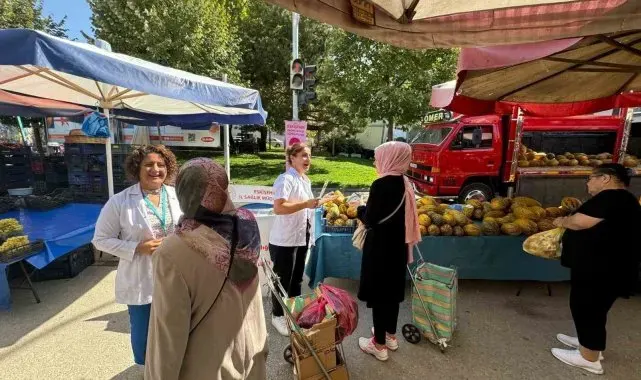 Semt pazarında sağlıklı hayat merkezleri tanıtıldı
