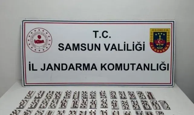 Samsun'da 947 adet sentetik ecza ele geçirildi