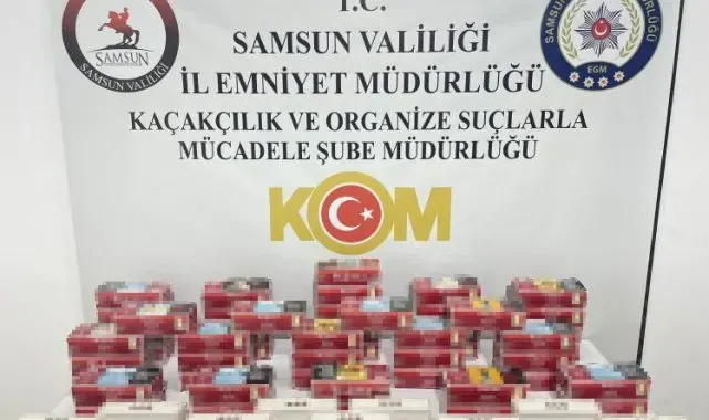 Samsun'da 11 bin 800 adet makaron ele geçirildi