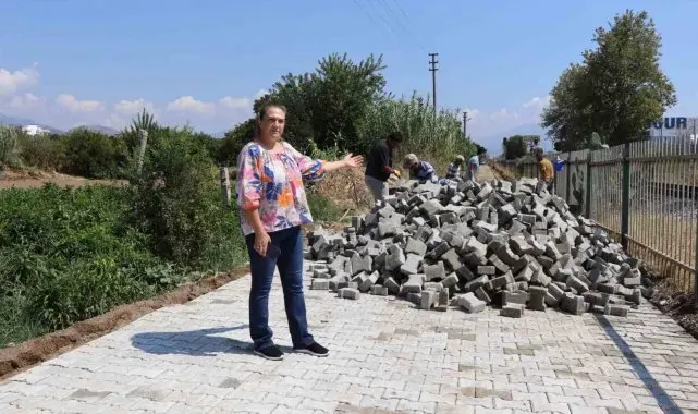 Nazilli'deki yolda yenileme çalışması yapıldı
