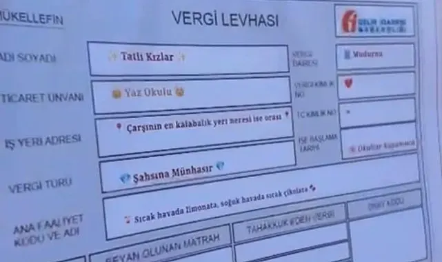 "Şikayet var" diyen zabıtaya el yapımı "vergi levhası"