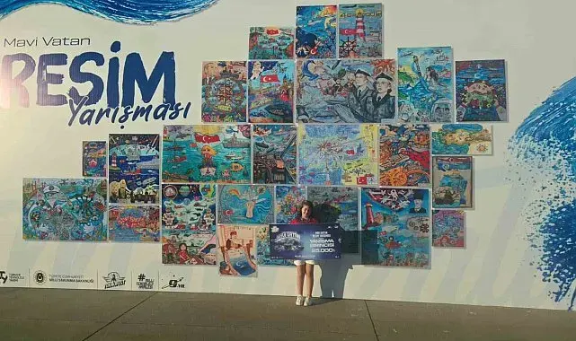 Hataylı minik ressam TEKNOFEST Mavi Vatan'da elde ettiği başarıyla gururlandırdı