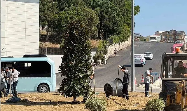 Karabük'te 200 ağaç ve süs bitkisi toprakla buluşuyor