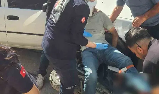 Elektrikli bisiklet ile otomobil çarpıştı: 1 yaralı