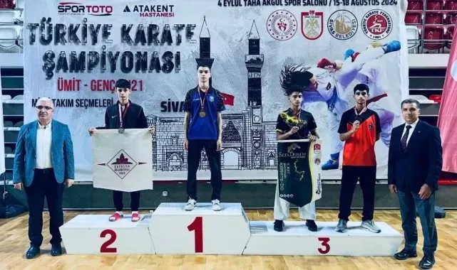 Darıcalı karateciler Sivas'tan madalyalarla döndü