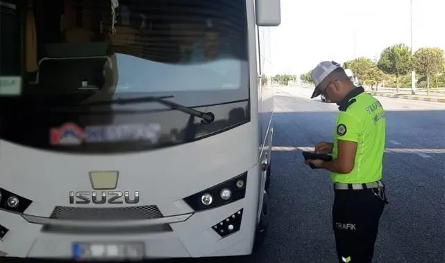 Manisa'da servis araçlarına yönelik denetim