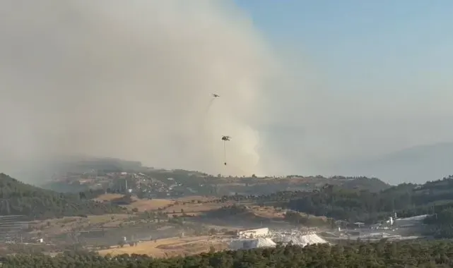 Bozdoğan yangınına 8 helikopter ve 7 uçak havadan destek veriyor