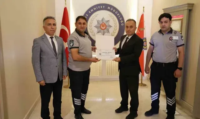 Emniyetten özel güvenlik görevlilerine teşekkür belgesi