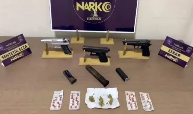 Tekirdağ'da uyuşturucu ve silah operasyonu: 3 kişi tutuklandı