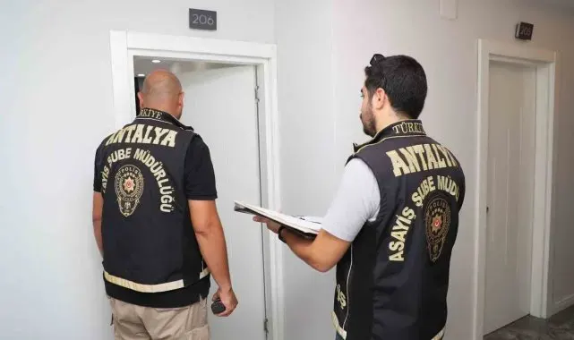 Antalya'da günübirlik kiralanan evlere eş zamanlı denetim