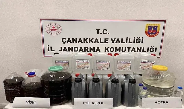 Çanakkale'de kaçak alkol operasyonu