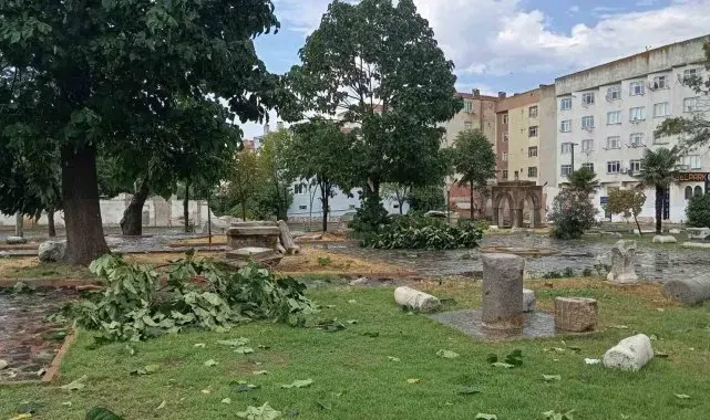 Tekirdağ'da fırtınada çatılar uçtu, ağaçlar devrildi