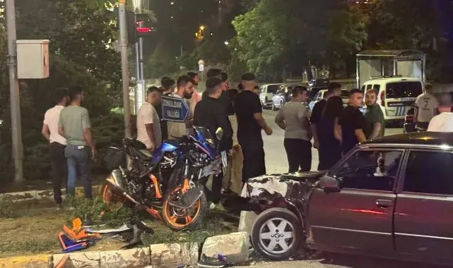 Otomobil ile motosiklet kavşakta çarpıştı: 1 yaralı