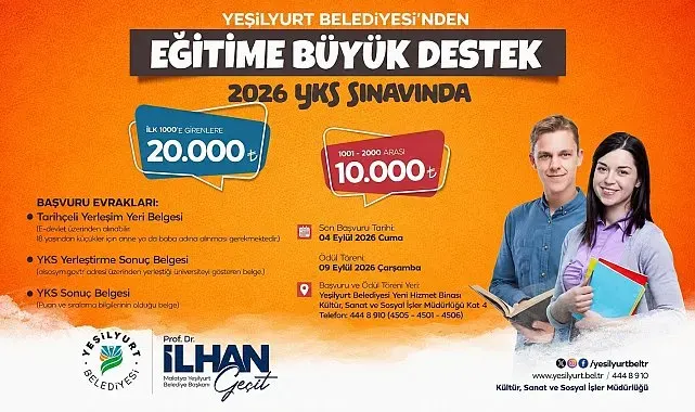 Yeşilyurt Belediyesi'nden eğitime destek