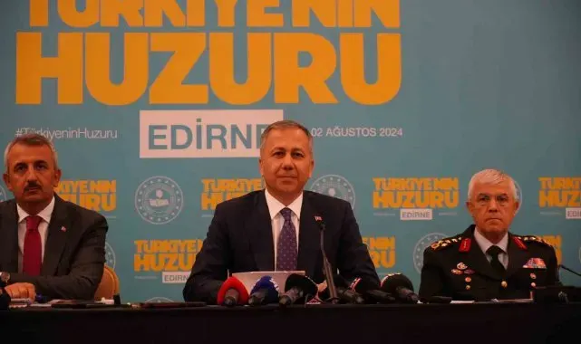 Bakan Yerlikaya: "Edirne'de kişilere karşı suç olaylarında yüzde 12,2 düşüş var"