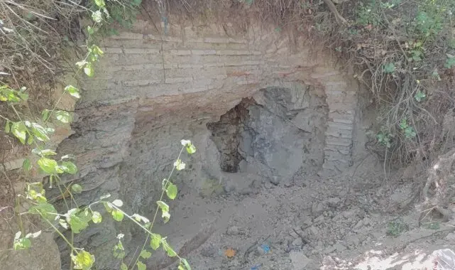 Sultangazi'de definecilerin talan ettiği alan havadan görüntülendi