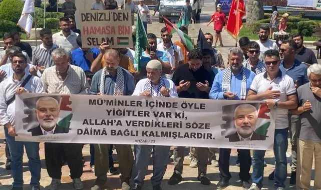Denizli'de Hamas lideri Haniye için gıyabi cenaze namazı kılındı