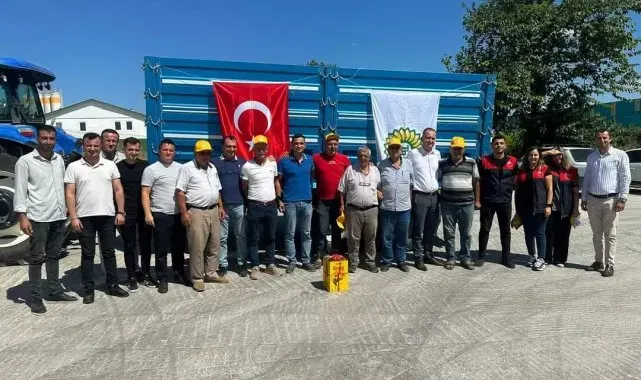 Kırklareli'nde ilk ayçiçeği hasadı yapıldı