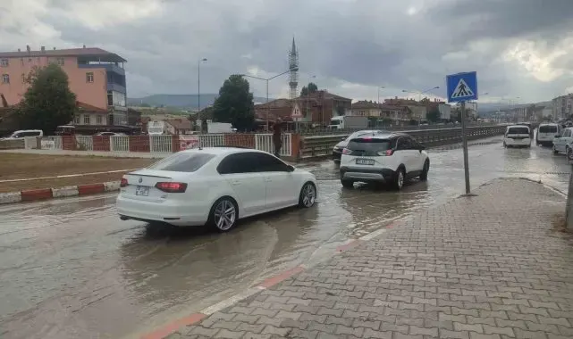 Kavak'ta sağanak yağış
