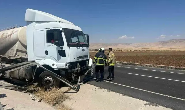 Mardin'de beton mikseri kaza yaptı