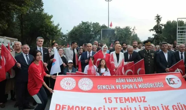 Ağrı'da 15 Temmuz etkinliklerinde birlik ve beraberlik mesajı verildi