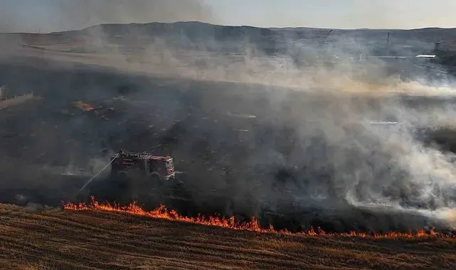 Kırıkkale'de anız yangınına sebebiyet veren 8 kişiye 96 bin 337 lira ceza