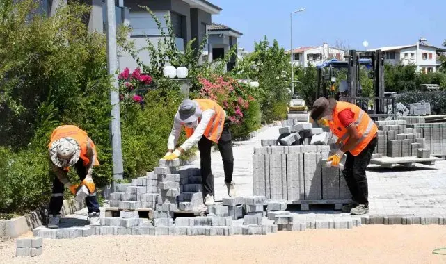 Güzelçamlı Mahallesi'nde üstyapı yatırımları hız kesmiyor