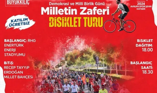 Büyükşehir'den 15 Temmuz'da bisiklet turu