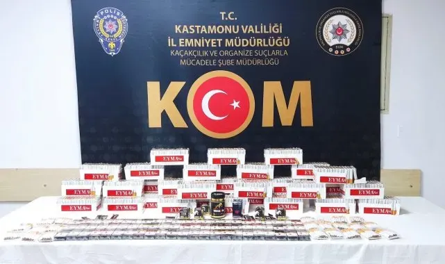Kastamonu'da 11 bin 640 adet doldurulmuş makaron ele geçirildi