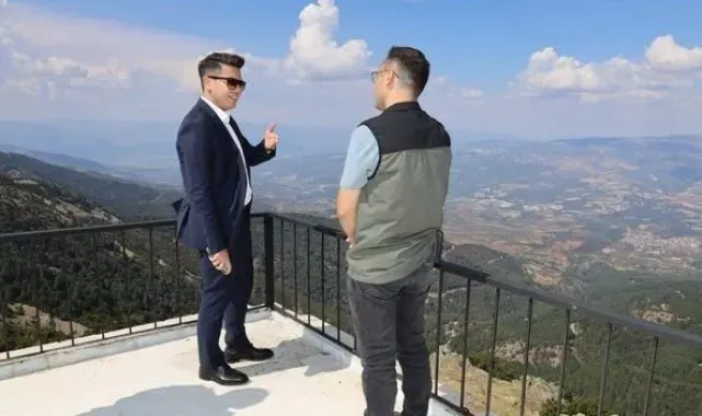 Kaymakam Gündoğdu Karlık Yangın Gözetleme Kulesi'nde inceleme bulundu