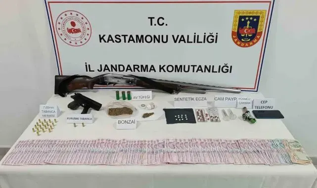 Kastamonu'da uyuşturucu ile yakalanan 7 şüpheliden 2'si tutuklandı